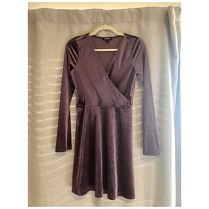 Express XS purple-pink velvet dress